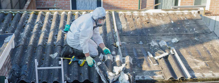 Abrissarbeiten Schadstoffsanierung Dach